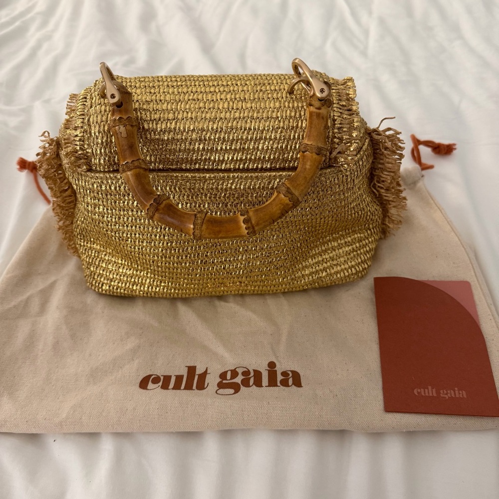 cult gaia Mini Ozzy Top Handle Bag - Gold - Picture 4 of 5